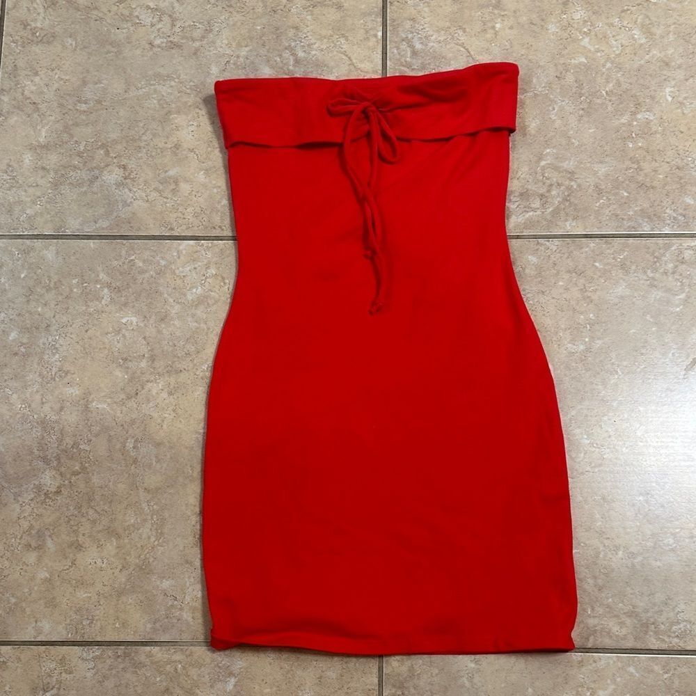Wild Fable Elegant Red Strapless Dress